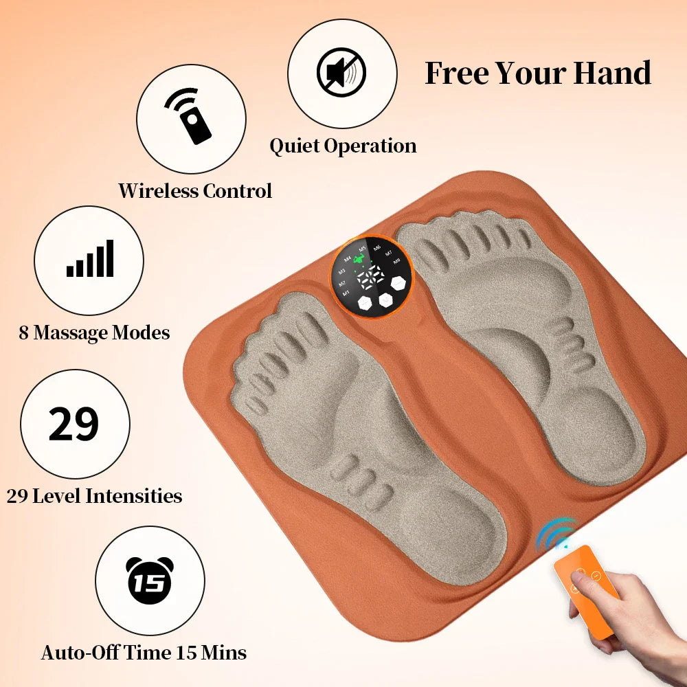 3D Fußmassagegerät mit RF-Fernbedienung, 8 Modi und 29 Intensitätsstufen 1