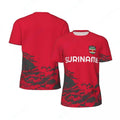 3D Suriname Vlag Voetbal T-shirt voor Mannen, Sneldrogend en Casual Stijl 10