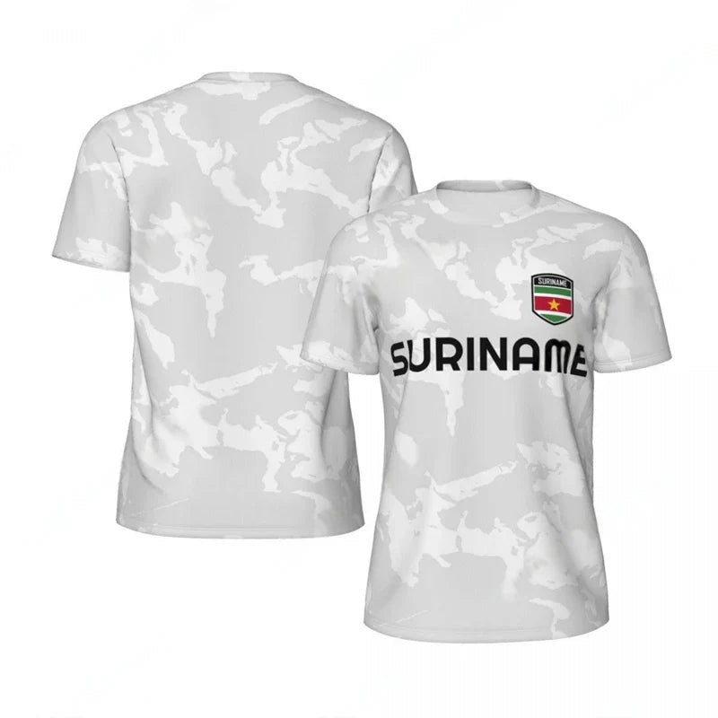 3D Suriname Vlag Voetbal T-shirt voor Mannen, Sneldrogend en Casual Stijl 7