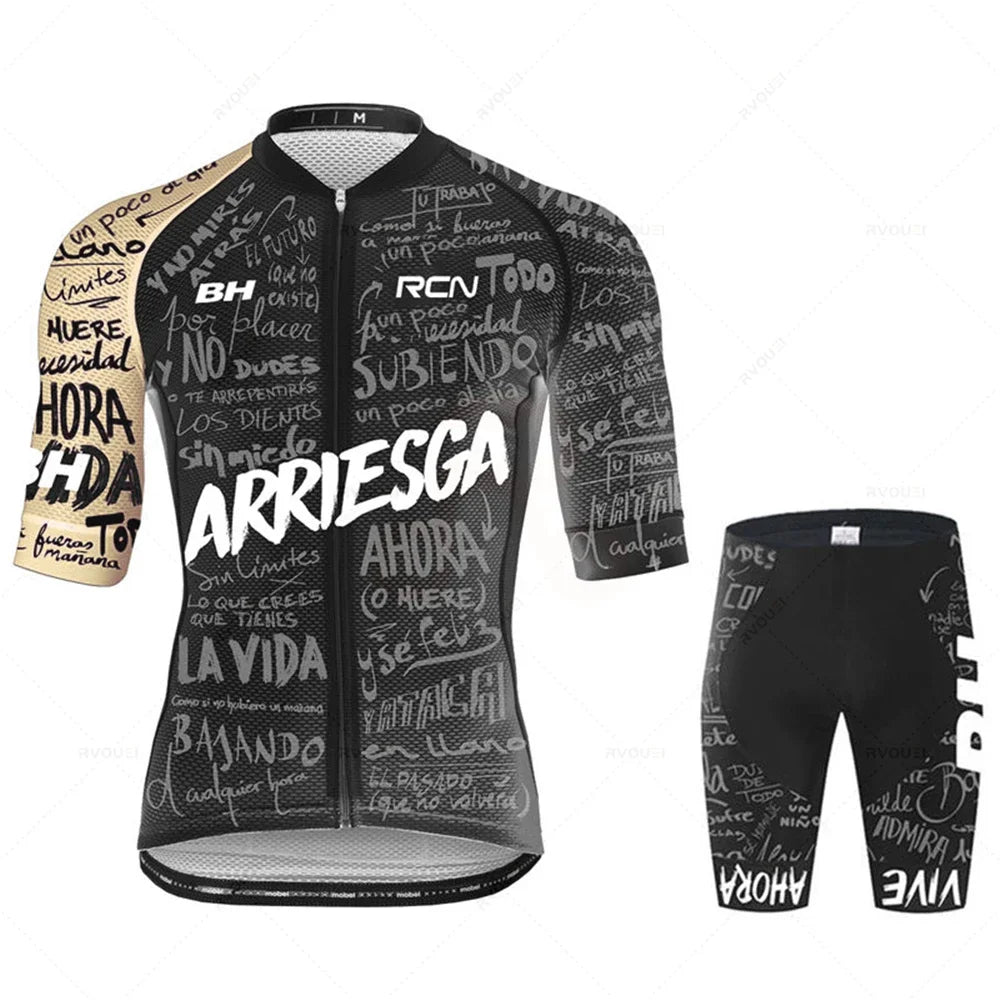 Ademende Wielrenkleding Set voor Heren – Fietsshirt en Bibshort voor Zomerse Ritten 14