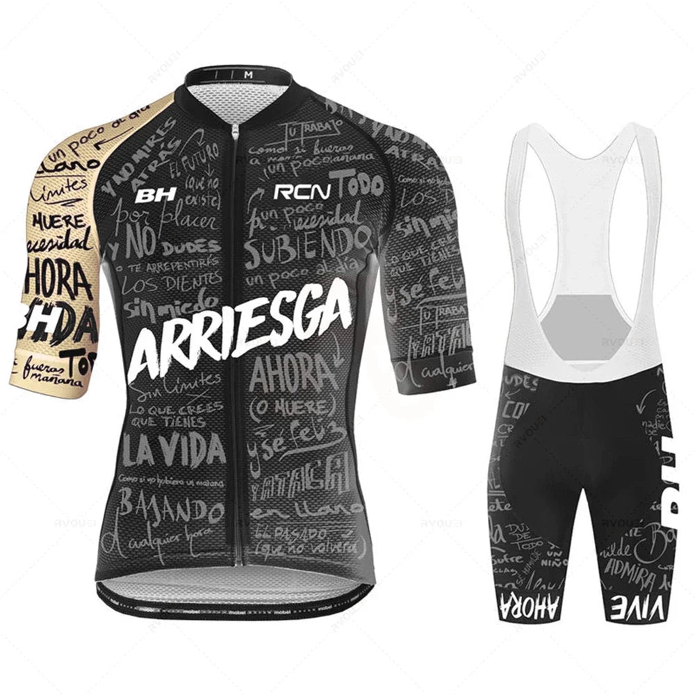 Ademende Wielrenkleding Set voor Heren – Fietsshirt en Bibshort voor Zomerse Ritten 16