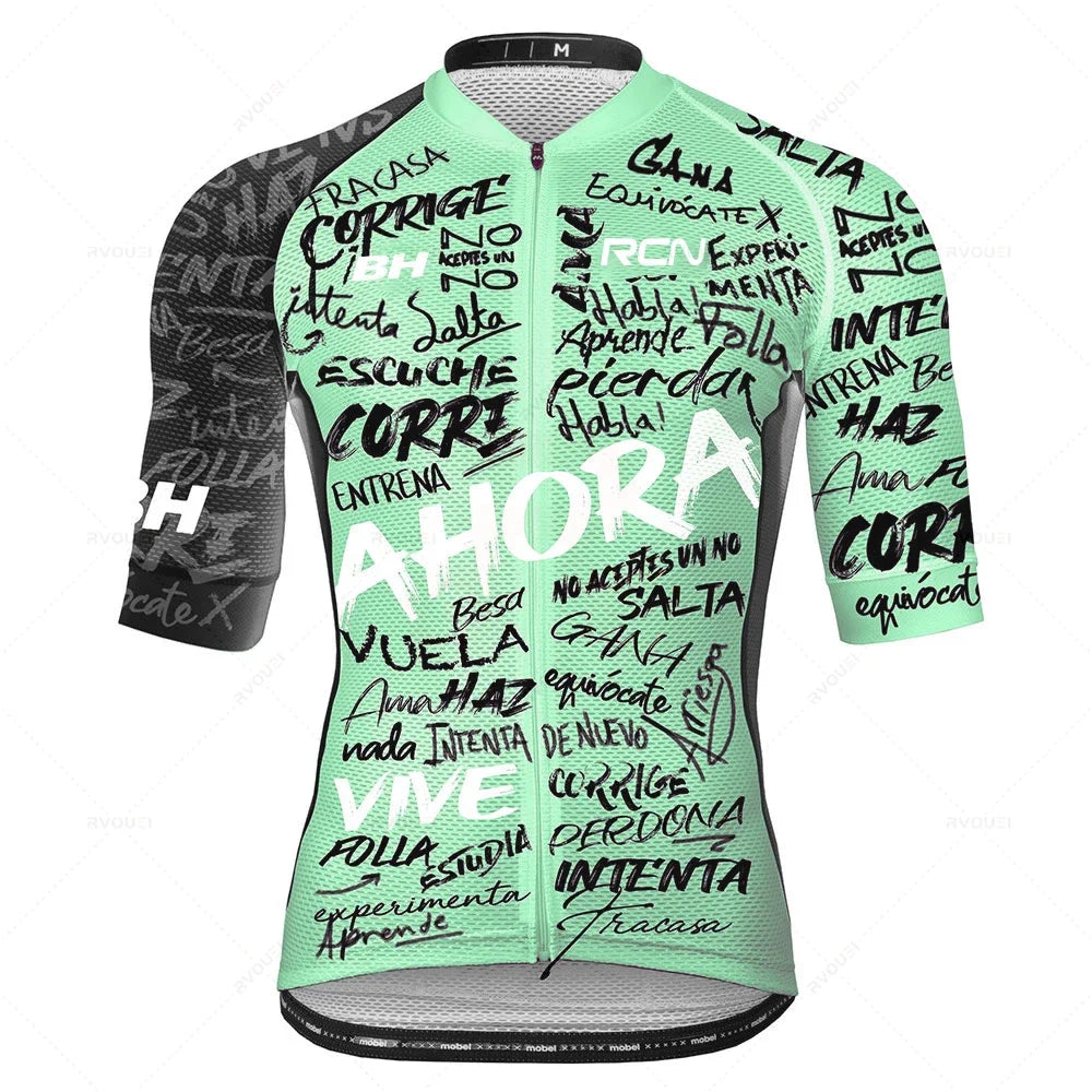 Ademende Wielrenkleding Set voor Heren – Fietsshirt en Bibshort voor Zomerse Ritten 8
