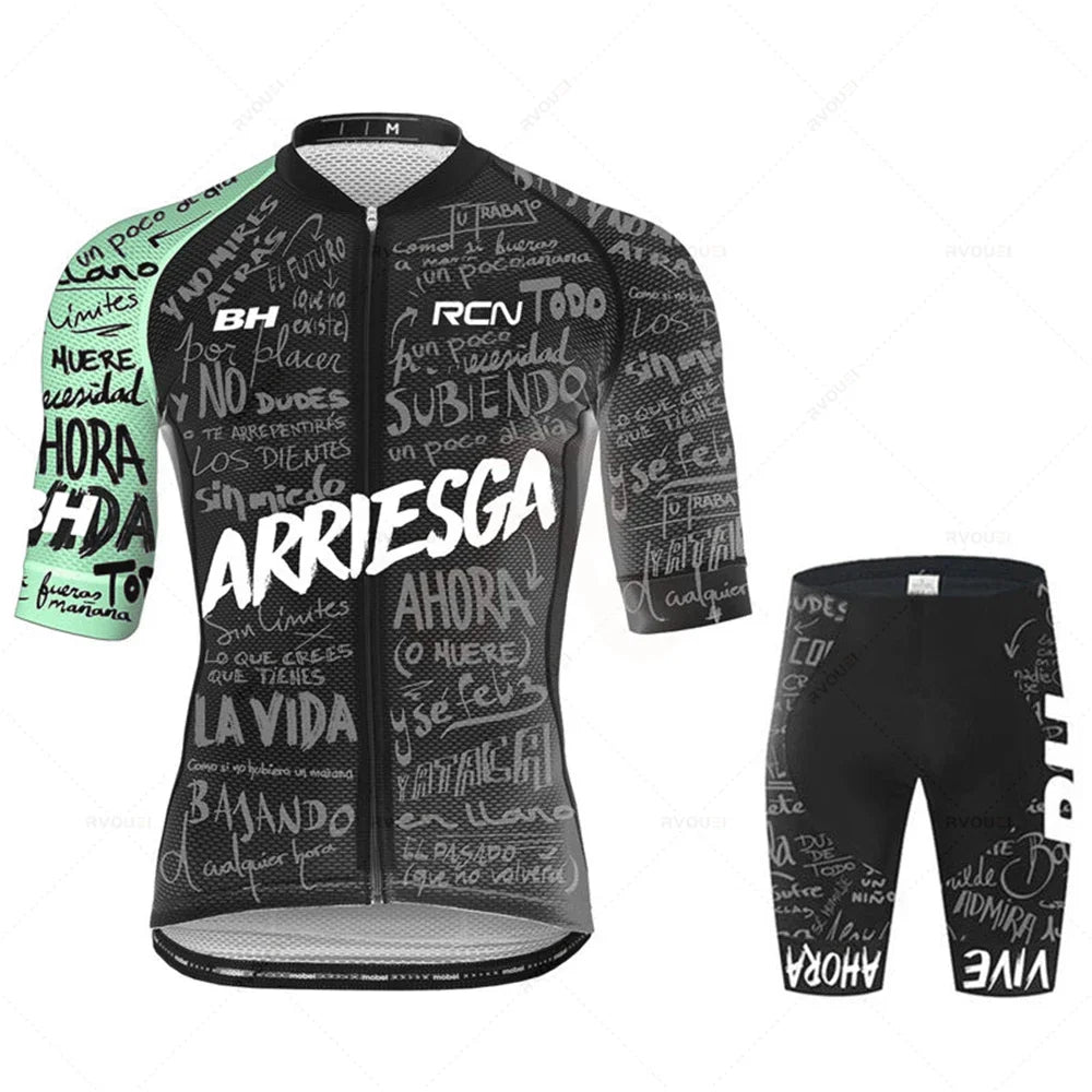 Ademende Wielrenkleding Set voor Heren – Fietsshirt en Bibshort voor Zomerse Ritten 9