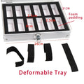Aluminium Watch Box for Men – 12 Grid Slots, Suede Interior Watch Display Case 1