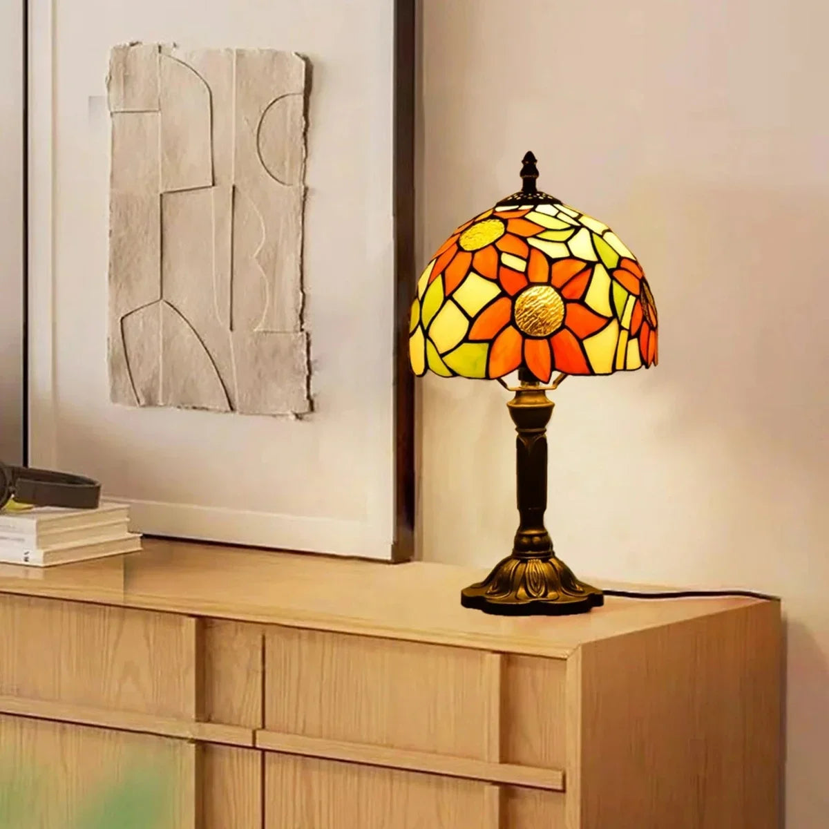 Antique Stained Glass Lamp 4