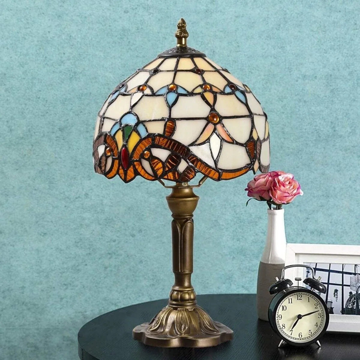 Antique Stained Glass Lamp 5
