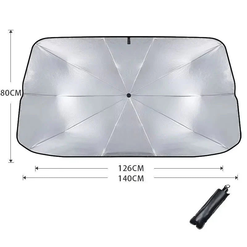 Auto-Sonnenschutz für das Auto – Einziehbarer UV-Schutz und Wärmeisolierung, 65x125 cm oder 80x140 cm 7