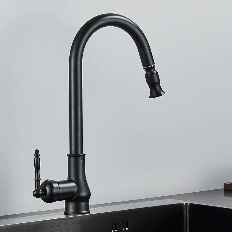 Küchenarmatur Ausziehbar – Antik-Bronze Design mit flexiblem Brausekopf Bolendo