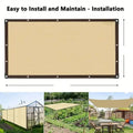 Beige Zonnescherm Net met 90% UV-bescherming voor Tuin, Duurzaam HDPE 4