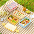 Bentobox voor kinderen – 2 lagen met 1780 ml inhoud en bestek 7