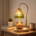 Candle Warmer Lamp with Timer and Dimmer, Retro Wooden Base for Home Use 3