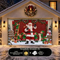Christmas Garage Door Cover with Santa and Elf Crew, Holiday Scene Decor 11