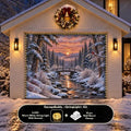 Christmas Garage Door Cover with Winter Scene, Easy Installation, Holiday Decor 7