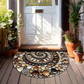 COASTLINEA - Half-Round Coastal Mat with Non-Slip Texture and Shell Design Vestragear