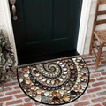 COASTLINEA - Half-Round Coastal Mat with Non-Slip Texture and Shell Design Vestragear