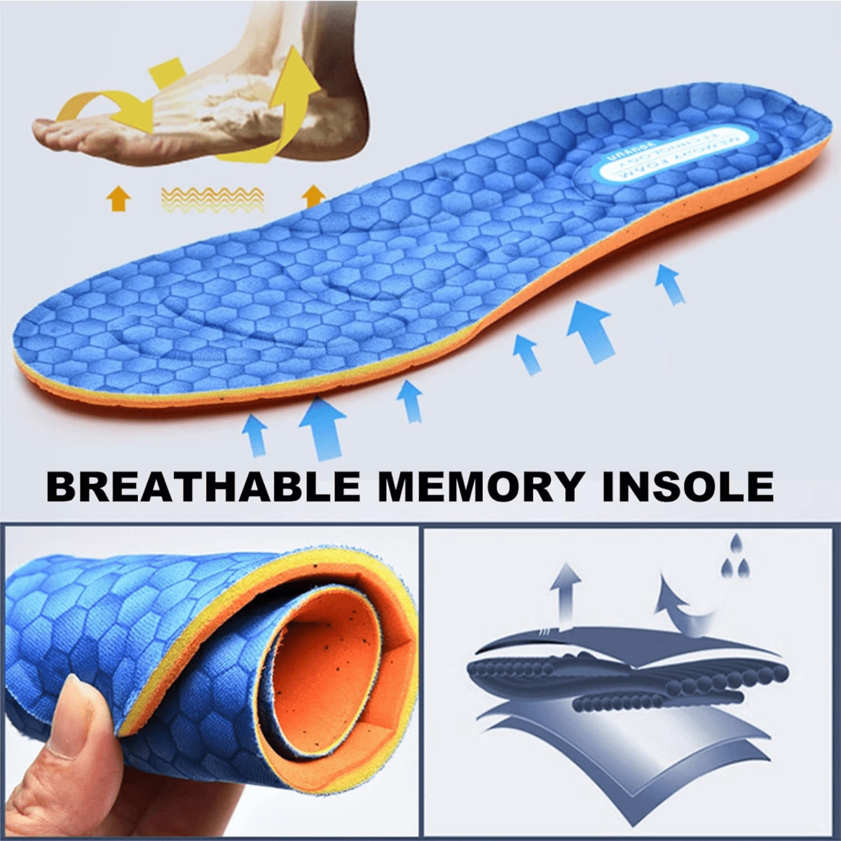 ComfortFit | Diabetikerschuhe mit Memory-Schaum & Zero-Drop-Design | Extra breite Passform für geschwollene Füße 7