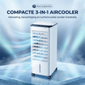 Compacte 3-In-1 Aircooler - Verkoeling, Bevochtiging en Koude Luchtcirculatie zonder installatie 0