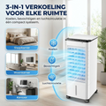 Compacte 3-In-1 Aircooler - Verkoeling, Bevochtiging en Koude Luchtcirculatie zonder installatie 4
