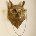 CritterCharm – Speelse Dierenkop Wanddecoratie – Handgeschilderd Resin Design 3