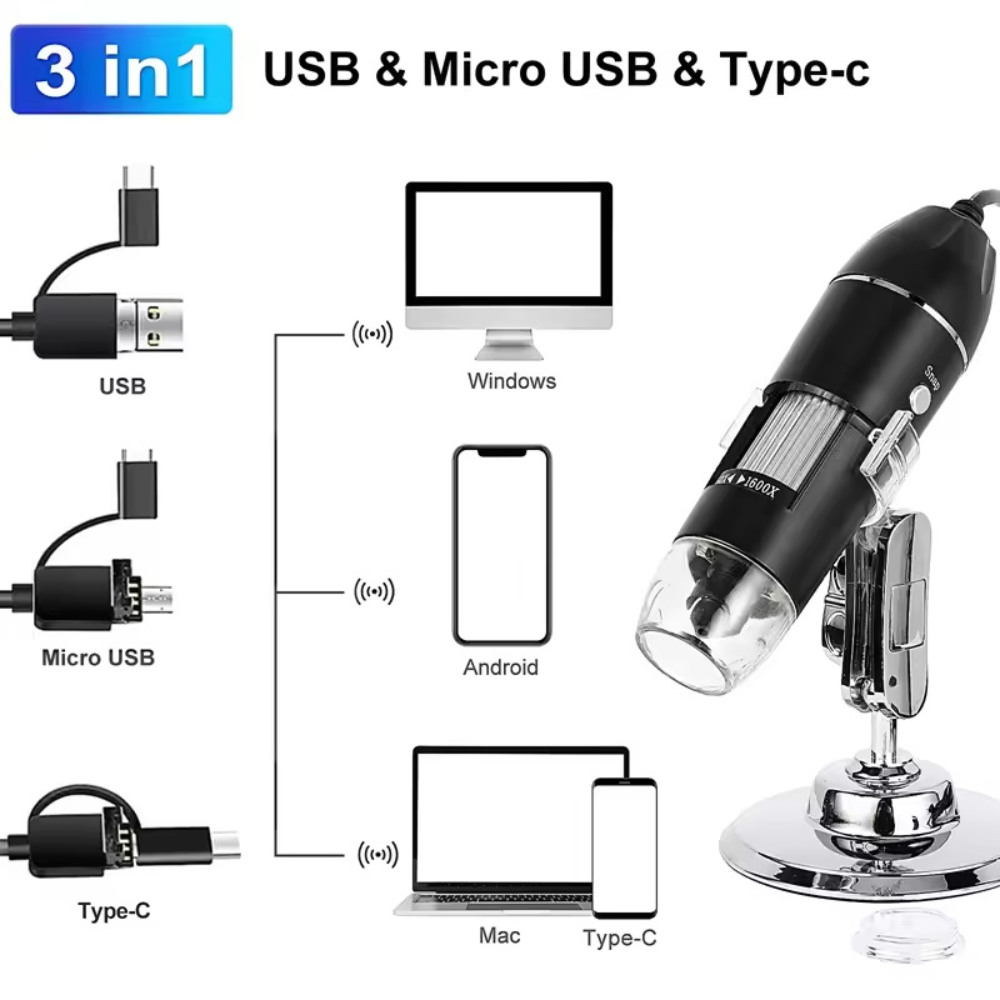 Digital Microscope Handheld USB Portable HD Magnifier Phone 4