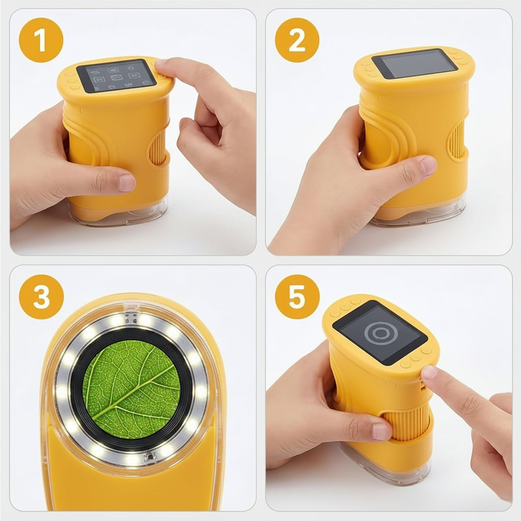 Digital Microscope Portable Handheld 1000x LED Learning Camera 4