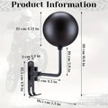 Draaibare Helmhouder voor Motorhelmen met 180° Wandmontage in Zwart 2