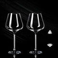 Elegante Kristallen Wijnglazen 2-Pack, Hoog 520 ml Capaciteit voor Feestjes 0