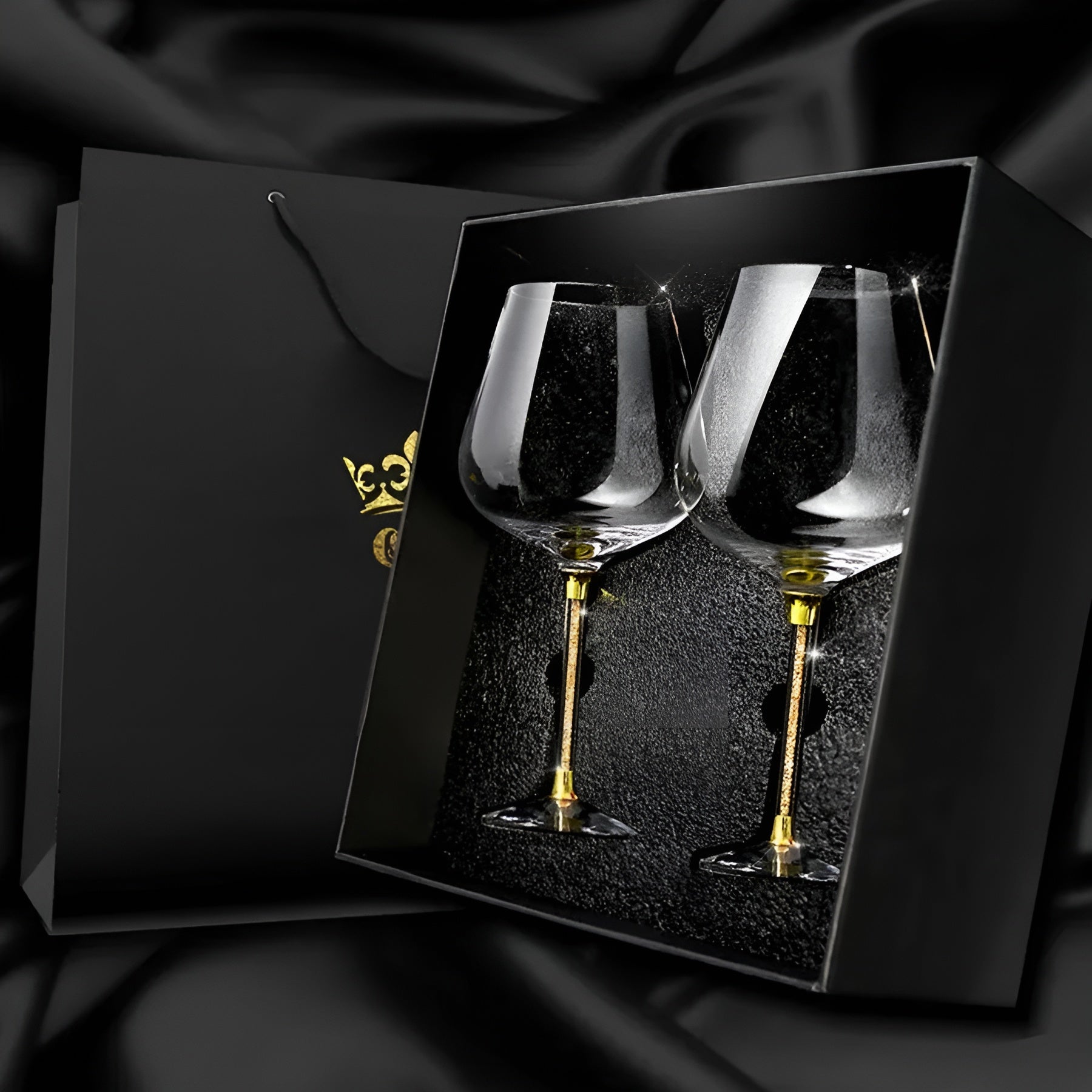 Elegante Kristallen Wijnglazen 2-Pack, Hoog 520 ml Capaciteit voor Feestjes 3