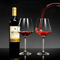 Elegante Kristallen Wijnglazen 2-Pack, Hoog 520 ml Capaciteit voor Feestjes 4