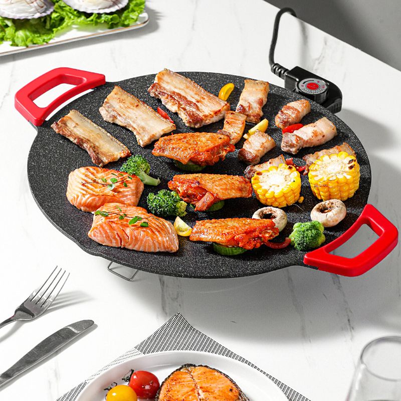 Elektrische Grillplaat Met Anti-aanbaklaag En 5 Warmtestanden Voor Perfect Grillen 0
