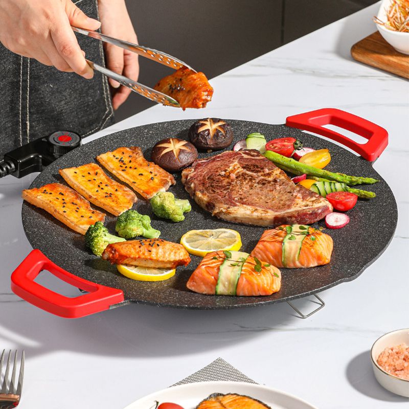 Elektrische Grillplaat Met Anti-aanbaklaag En 5 Warmtestanden Voor Perfect Grillen 1