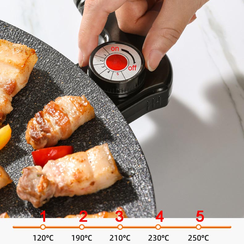 Elektrische Grillplaat Met Anti-aanbaklaag En 5 Warmtestanden Voor Perfect Grillen 4