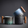 Espressokop – Handgemaakt Keramiek met Houten Greep & Compact Design 0