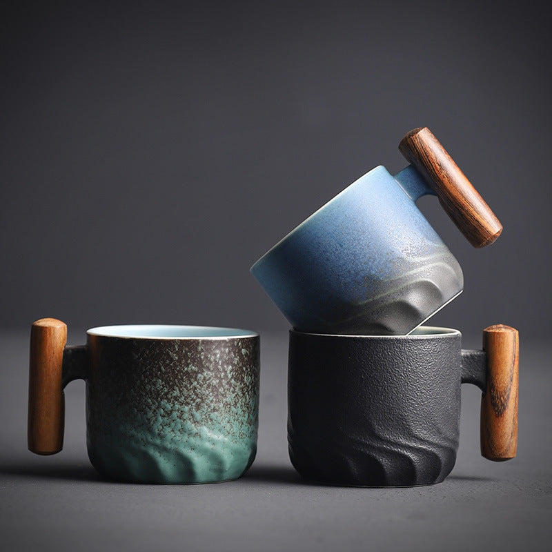 Espressokop – Handgemaakt Keramiek met Houten Greep & Compact Design 0