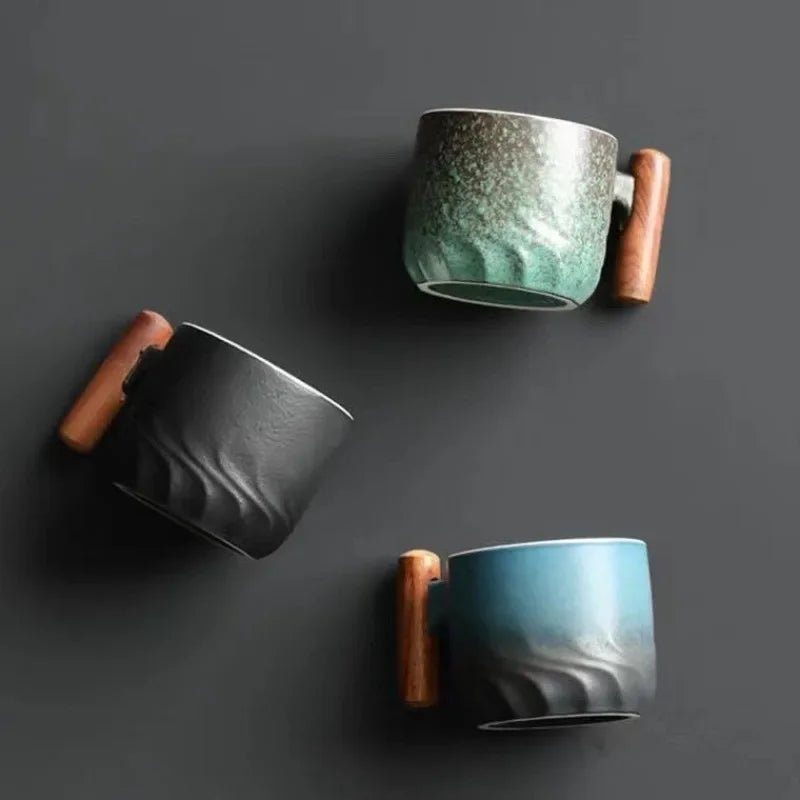 Espressokop – Handgemaakt Keramiek met Houten Greep & Compact Design 2
