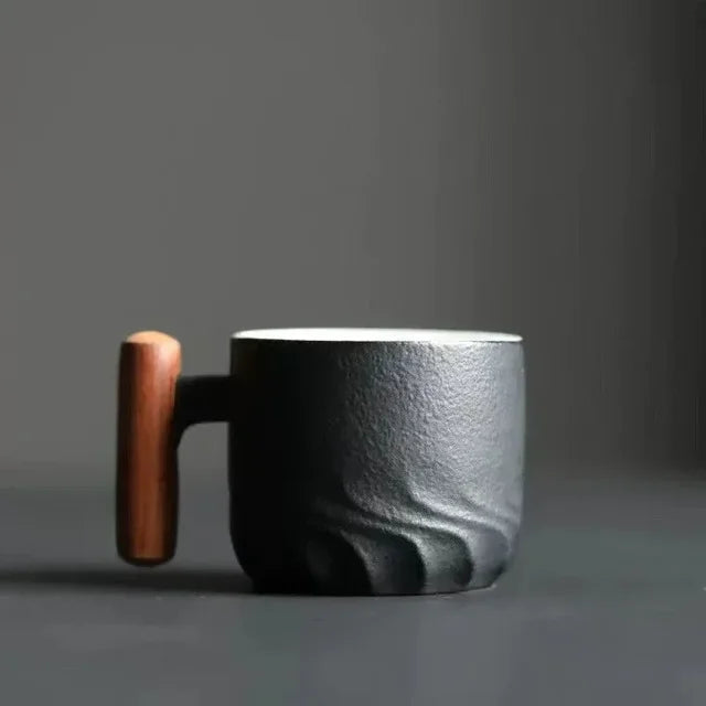 Espressokop – Handgemaakt Keramiek met Houten Greep & Compact Design 3