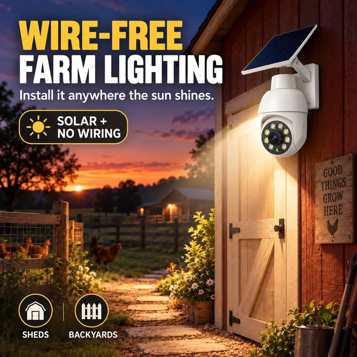 ⏰Final 6 Hours Sale 50% OFF🔥🔥 - Solar-Powered Simulated Surveillance Camera Street Light 1