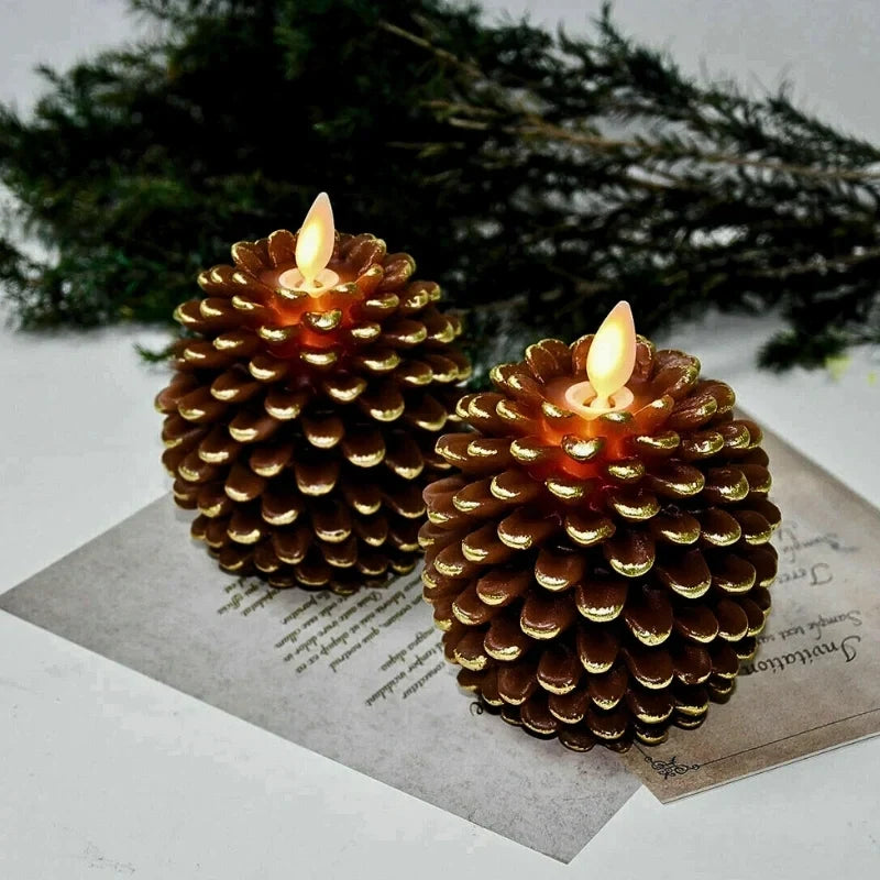 ForestHearth™ Flameless Pinecone Candles 8