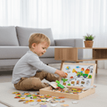 Magnetische Maltafel – 2-in-1 Holztafel mit Kreidetafel & Magnetspiel Bolendo