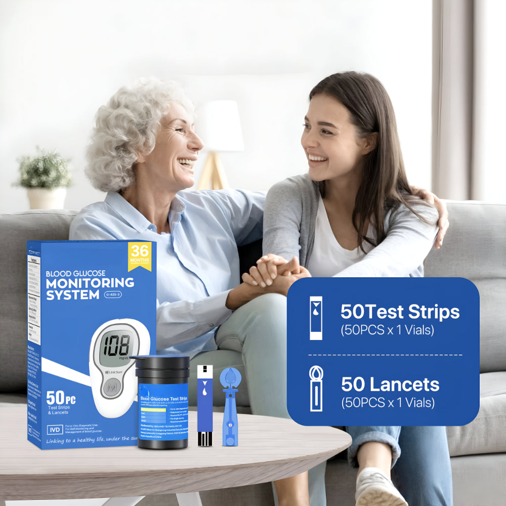 Glucose Monitor Kit Digital Blood Sugar Test Meter Set 0
