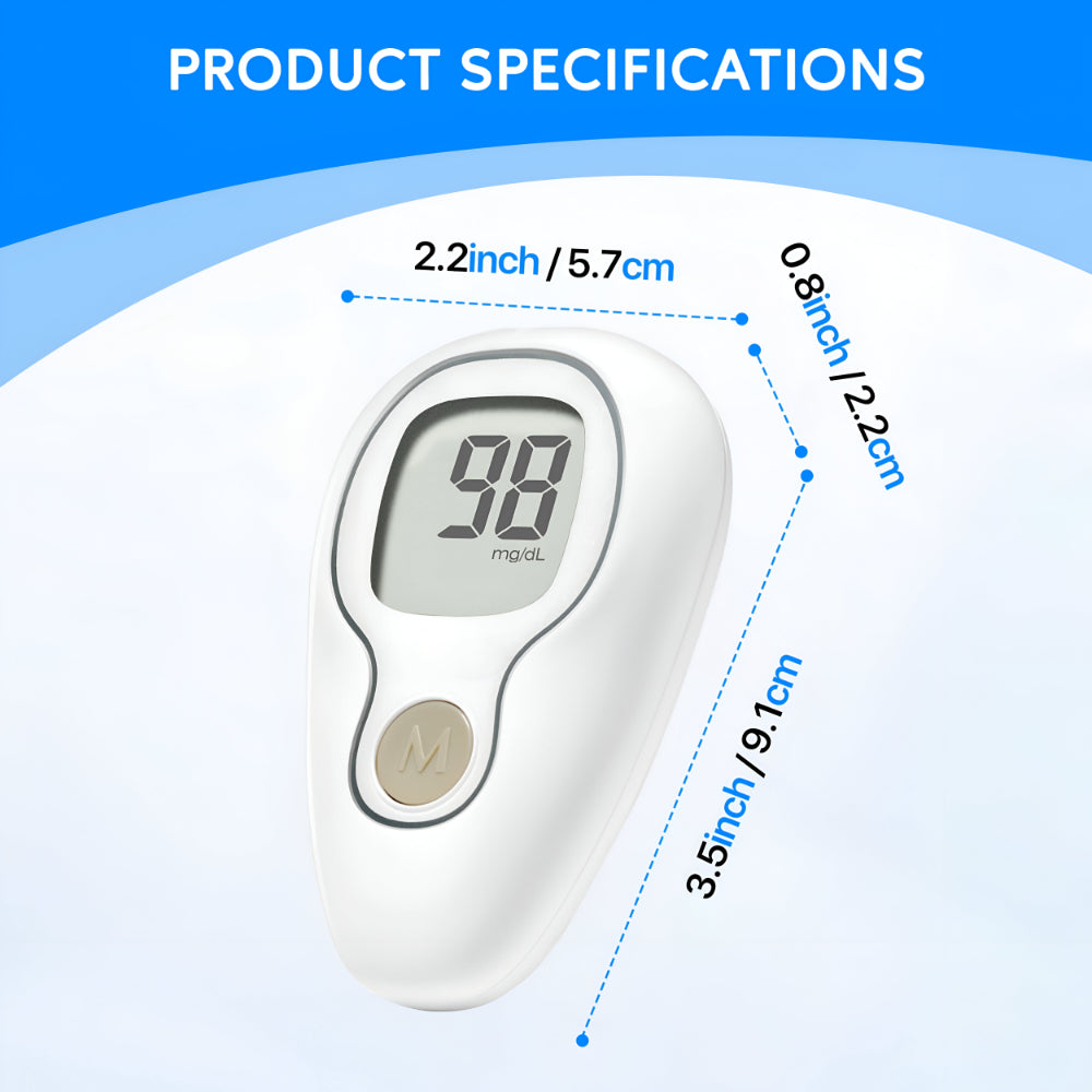 Glucose Monitor Kit Digital Blood Sugar Test Meter Set 7