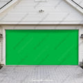 Green Screen Garage Door Cover for Streaming and Chroma Key Video Backdrops 1