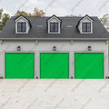 Green Screen Garage Door Cover for Streaming and Chroma Key Video Backdrops 10