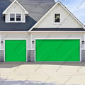Green Screen Garage Door Cover for Streaming and Chroma Key Video Backdrops 16