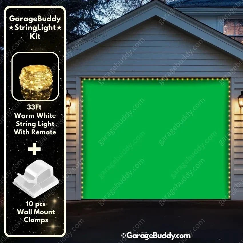 Green Screen Garage Door Cover for Streaming and Chroma Key Video Backdrops 8