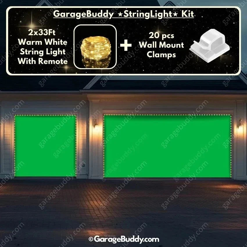 Green Screen Garage Door Cover for Streaming and Chroma Key Video Backdrops 9