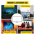 SucceBuy 60 70 80 90 100 110 in Tripod Projector Screen W/ Stand 16:9 4K HD Portable Home Cinema for Indoor & Outdoor Projection VestraGear