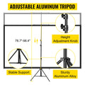 SucceBuy 60 70 80 90 100 110 in Tripod Projector Screen W/ Stand 16:9 4K HD Portable Home Cinema for Indoor & Outdoor Projection VestraGear