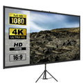 SucceBuy 60 70 80 90 100 110 in Tripod Projector Screen W/ Stand 16:9 4K HD Portable Home Cinema for Indoor & Outdoor Projection VestraGear