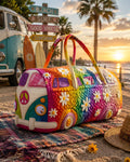 Hippie Van Quilted Duffle Bag 17